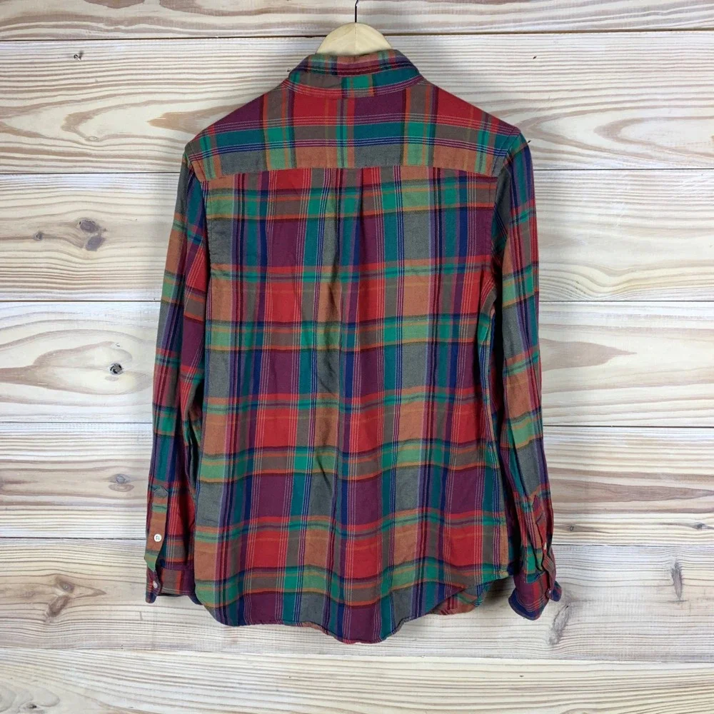 Ralph Lauren Button Down Teen 18-20 XL Red Plaid Long Sleeve Pony Shirt Preppy
